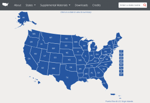 Screen shot from state climate summaries home page.